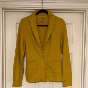 L.L. Bean Women's Shawl Collar Blazer in Mustard